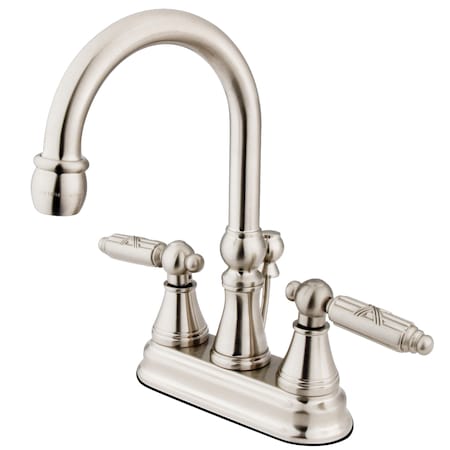 Kingston Brass 4" Centerset Bathroom Faucet, Brushed Nickel KS2618GL